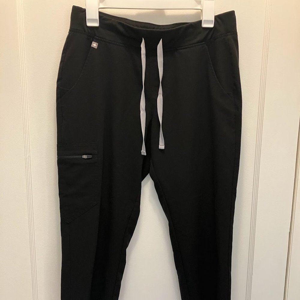 Figs Zamora Jogger Black Scrub Pant Medium Petite MP